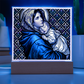 Madonna of the Streets Stained Glass Acrylic Square Plaque