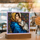 Madonna of the Streets Stained Glass Acrylic Square Plaque