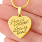 Love is Patient, Love is Kind Heart Necklace