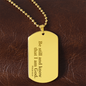 Be Still Psalms 46:10 Personalized Dog Tag Necklace