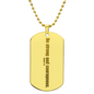 Be Strong and Courageous Joshua 1:9 Dog Tag Necklace