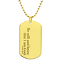 Be Still Psalms 46:10 Personalized Dog Tag Necklace