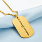 Be Strong and Courageous Joshua 1:9 Dog Tag Necklace