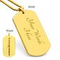 Be Strong and Courageous Joshua 1:9 Dog Tag Necklace